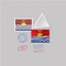 KIRIBATI flag postage stamp set, isolated on gray background.