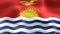 Kiribati flag - realistic waving fabric flag