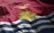 Kiribati Flag Rumpled Close Up