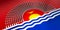 Kiribati flag - voting, parliamentary election concept - 3D illustration