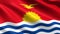 Kiribati flag, with waving fabric texture