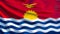 Kiribati flag. Waving flag of Kiribati 3d illustration