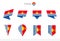 Kiribati national flag collection, eight versions of Kiribati vector flags