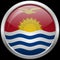 Kiribati`s flag glass button vector illustration