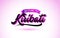 Kiribati Welcome to Creative Text Handwritten Font with Purple Pink Colors Design