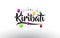 Kiribati Welcome to Text with Colorful Balloons and Stars Design