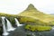 Kirkjufell Mountain, Iceland, Landscape with waterfalls, long ex