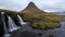 Kirkjufell mountain and Kirkjufellsfoss waterfall, Grundarfjordur, Iceland