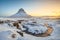 Kirkjufell mountain with water falls, Iceland