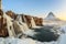 Kirkjufell mountain with water falls, Iceland