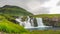 Kirkjufell waterfalls at Grundarfjordur Village