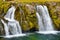 Kirkjufell waterfalls in summer season, Iceland