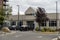 Kirkland, WA USA - circa July 2021: Street view of the drive thru banking area of a Chase bank