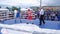 Kirov, Russia, 17-08-2019: Children boxers boxing on ring on city competition.