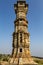 Kirti Stambha Tower of Fame beside Jain temple, Chittorgarh Fort, Chittor, Rajasthan, India, Asia