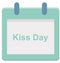 Kiss day, Kiss day calendar Special Event day Vector icon that can be easily modified or edit.