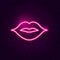 Kiss Lips Neon Sign