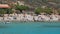 Kissamos, Greece - July 15, 2022: people swim, sunbathe and relax on the beach on The world-famous Ballos Bay, with one