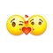 Kissing emoticons, Valentines day emoticon icon