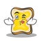 Kissing face bread character cartoon