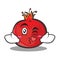 Kissing face pomegranate cartoon character style
