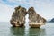 The Kissing Rocks in Halong Bay, North Vietnam