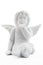 Kissing white christmas angel figurine