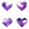 Kit of chromatic backgrounds hearts