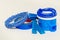 Kit spare parts blue color for electrical prepared before repair