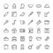 Kitchen accessories 36 outline icons