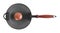 Kitchen accessories - Top view cast iron frying pan with cover. Isolated