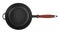 Kitchen accessories - Top view cast iron frying pan. Isolated