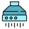 Kitchen air vent icon vector flat