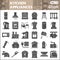 Kitchen appliances solid icon set, kitchenware symbols collection or sketches Kitchen equipment glyph style signs for