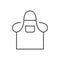 Kitchen apron line outline icon