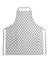 Kitchen apron made of cotton fabric in large peas of gray and white color