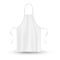 Kitchen apron white protective uniform for food cooking realistic vector illustration