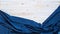 Kitchen banner blue tablecloth on wooden vintage white