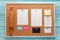 Kitchen bulletin board with note paper