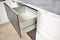 Kitchen Cabinet Door Drawer side view with Soft Quiet Closer Damper Buffers Cushion, solution to slow down closing