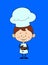 Kitchen Character Chef - Preparing Report in Happy Mood