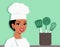 Kitchen Chef Cartoon Baker Illustration of Woman