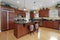 Kitchen with cherrywood cabinetry