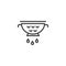 Kitchen colander line icon