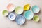 Kitchen - colorful pastel decorative ceramic bowls