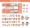 Kitchen and cooking infographic elements for kid