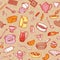 Kitchen And Cooking Seamless Pattern