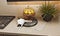 Kitchen Counter With Decorator Tray And Pear Holder