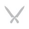 Kitchen crossed knives icon