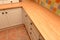 Kitchen cupboards and worktop